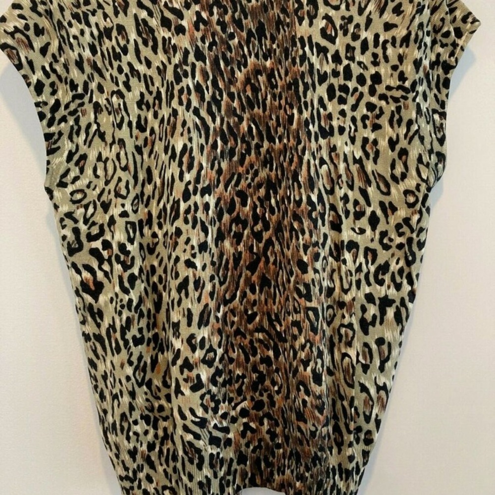 Jones New York Women's Animal Print Sleeveless Tank Sz XL